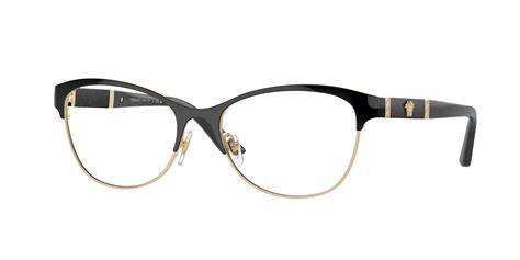 versace ve1233q 1366 black pale gold 53-17-140|Versace VE1233Q Eyeglasses .